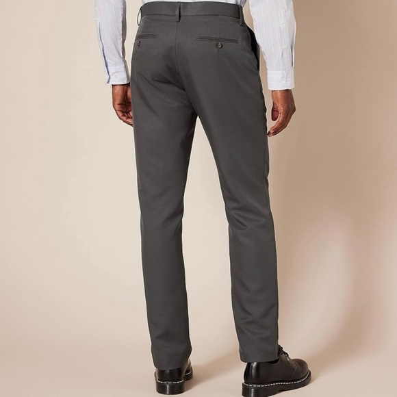 Amazon Essentials Men’s Slim Fit Flat Front Dress Pants Gray Size 38x32 - Picture 2 of 10